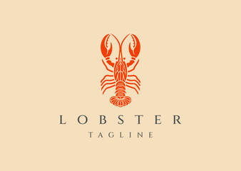 Lobster logo design vector icon illustration