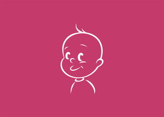 Baby logo design vector icon illustration