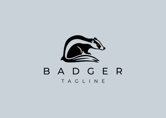 Badger logo design vector icon illustration
