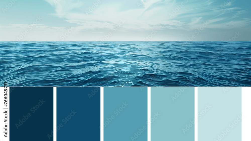 Wall mural ocean color palette