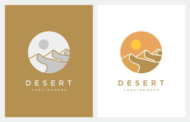 Desert Landscape logo design showing sand dune