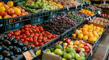 Fototapeta na wymiar supermarket vegetables
