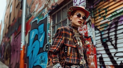 A street-style shoot capturing the eclectic fashion of city dwellers, with a focus on personalized,...