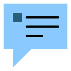 Fototapeta premium Comment Flat Icon