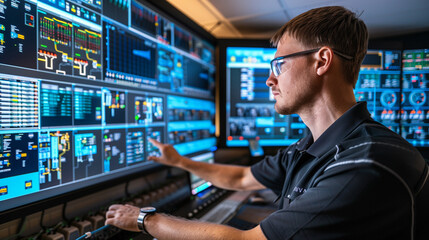 Engineer in the factory