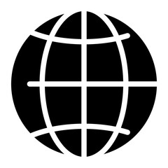 Globe Glyph Icon