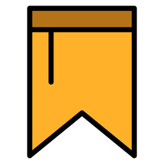 Bookmark Outline Color Icon