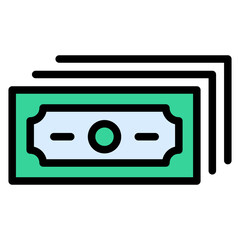 Obraz premium Money Outline Color Icon
