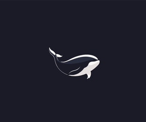 orca logo design template