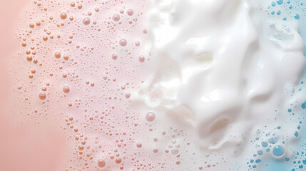 Bubble background with laundry, cleaning service concept