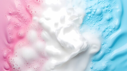 Naklejka premium Bubble background with laundry, cleaning service concept