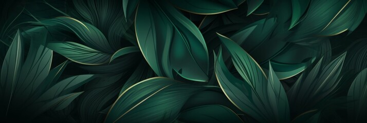 Tropical leaves background,banner