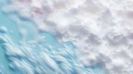 Obraz premium Bubble background with laundry, cleaning service concept