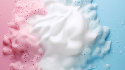 Bubble background with laundry, cleaning service concept