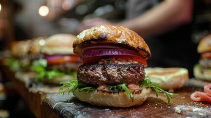 An artisanal burger workshop, where participants learn to grind their meat blends and bake their...