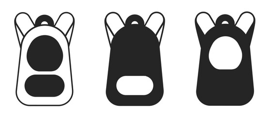 Bag school icon on white background. Vector logo school bag illustration. - obrazy, fototapety, plakaty