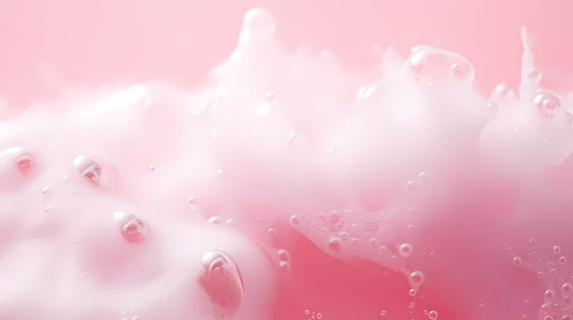 Bubble background with laundry, cleaning service concept