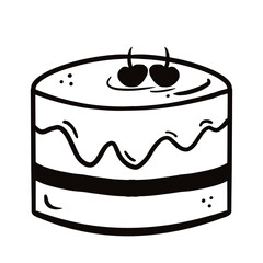 cake with cherries Icon