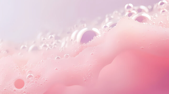 Bubble background with laundry, cleaning service concept