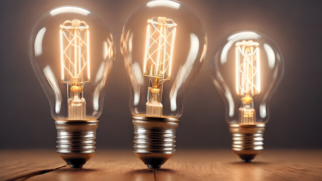  AI generated  light bulb image.  concept with light bulb