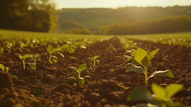 Organic vegetable plot in garden