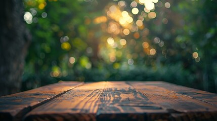 Table Top And Blur Nature of the Background