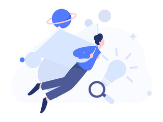 Character reading quietly vector concept operation hand drawn illustration
