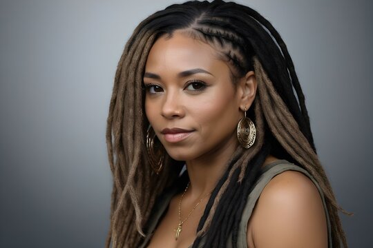 black woman with unique dreadlock hairstyle