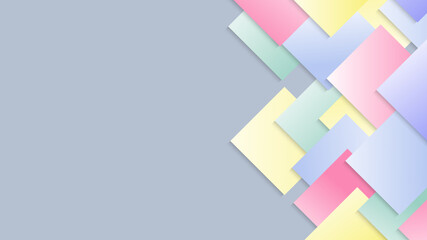 Abstract pattern colorful square repeat on gray background.