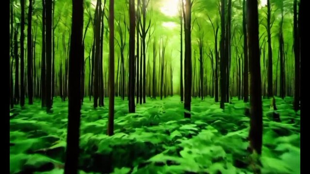 wilderness, animated style.seamless looping 4k time-lapse virtual video animation background