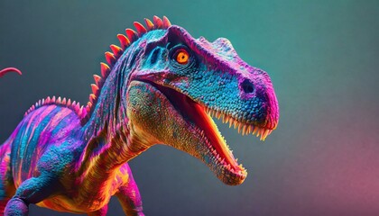 Dinosaurio, pop art, raptor, colorido