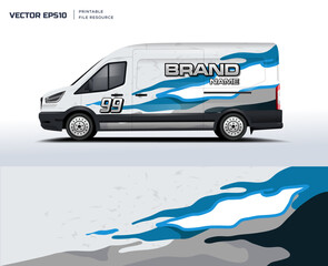Van Wrap decal and sticker design, Ready print wrap design for Van.