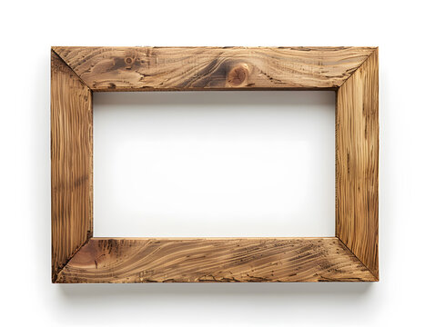 A rectangle wooden picture frame made of beautiful hardwood, perfect for showcasing still life photography or landscape shots. Ideal for interior design with a touch of elegance