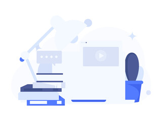 Character reading quietly vector concept operation hand drawn illustration
