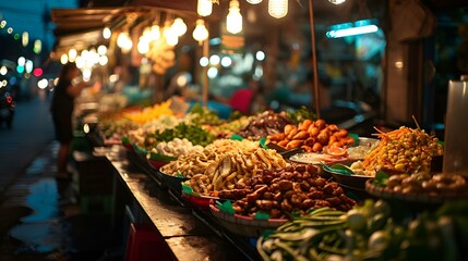 A lively shot capturing a person enjoying a delicious street food meal
 - obrazy, fototapety, plakaty
