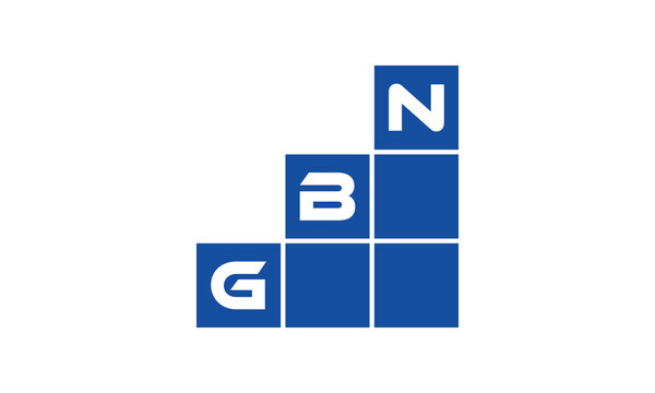 GBN initial letter financial logo design vector template. economics, growth, meter, range, profit, loan, graph, finance, benefits, economic, increase, arrow up, grade, grew up, topper, company, scale