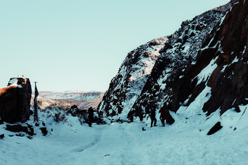 Snow covered mountains. Mount Laguna