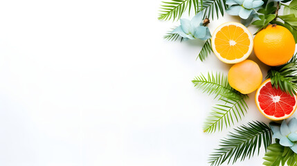 orange grapefruit fruit background copy space for text, Generative Ai 