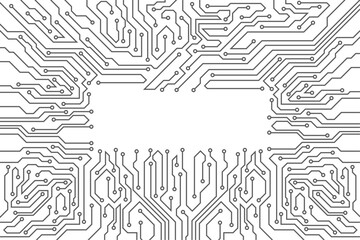Abstract futuristic circuit board background. High computer technology blue color background. Stock illustration