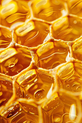 Closeup of honeycomb for background