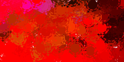 Light Red, Yellow vector pattern with abstract shapes.