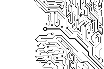 Abstract futuristic circuit board background. High computer technology blue color background. Stock illustration