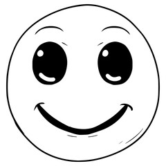 Fototapeta premium smile face illustration hand drawn outline vector