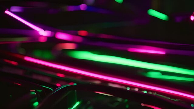 Close Up of Purple and Green Light Generative AI