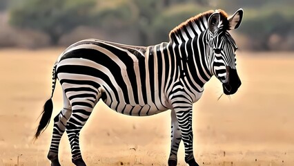 zebra in kruger national park - obrazy, fototapety, plakaty