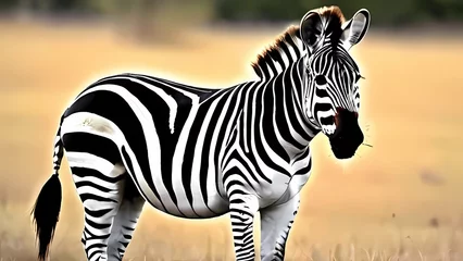 Fotobehang zebra in the wild © Attaul