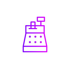 cash register gradient icon