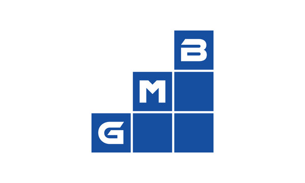 GMB initial letter financial logo design vector template. economics, growth, meter, range, profit, loan, graph, finance, benefits, economic, increase, arrow up, grade, grew up, topper, company, scale