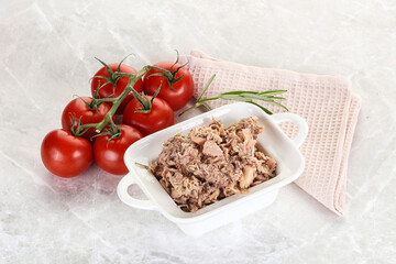 Canned tuna fish for salad