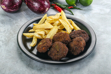 Vegan cuisine - chickpea round falafel